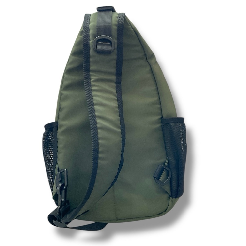 Mosiso Olive Green Multi Pocket Sling Backpack - Picture 3 of 7